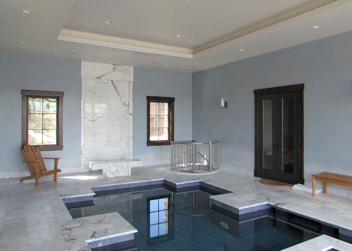 Soft faux finish on walls with hand-painted aspen trees